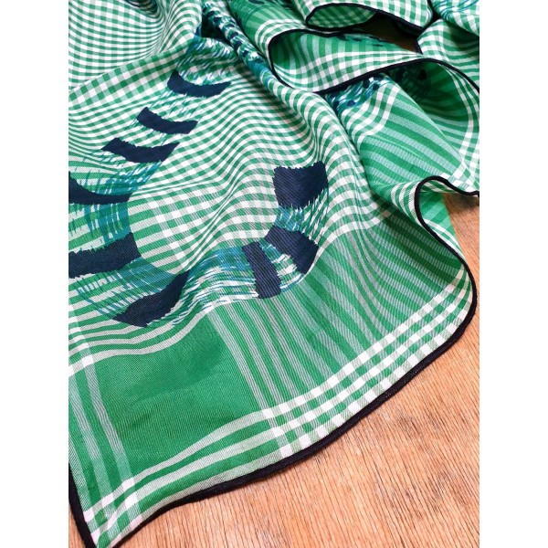 Inoui Editions šilko ir medvilnės skara JORGEN GREEN